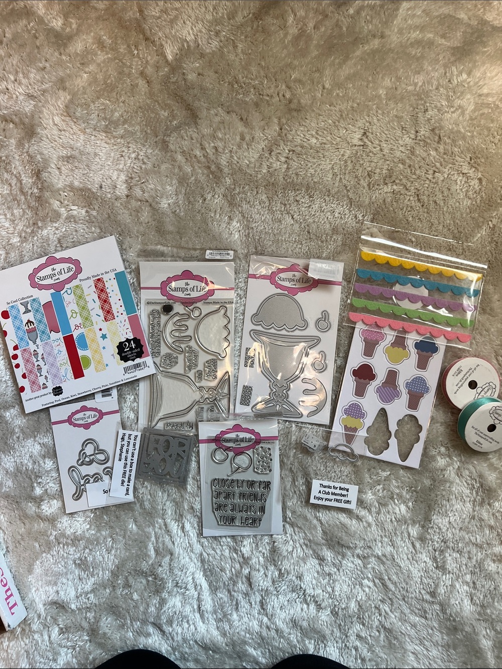 The Stamps of Life Sundae 2 Stamp Die and Card Kit